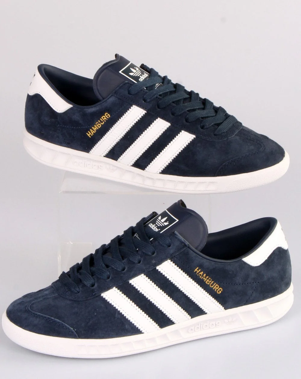 Adidas Hamburg Trainers Navy/White - Image 3