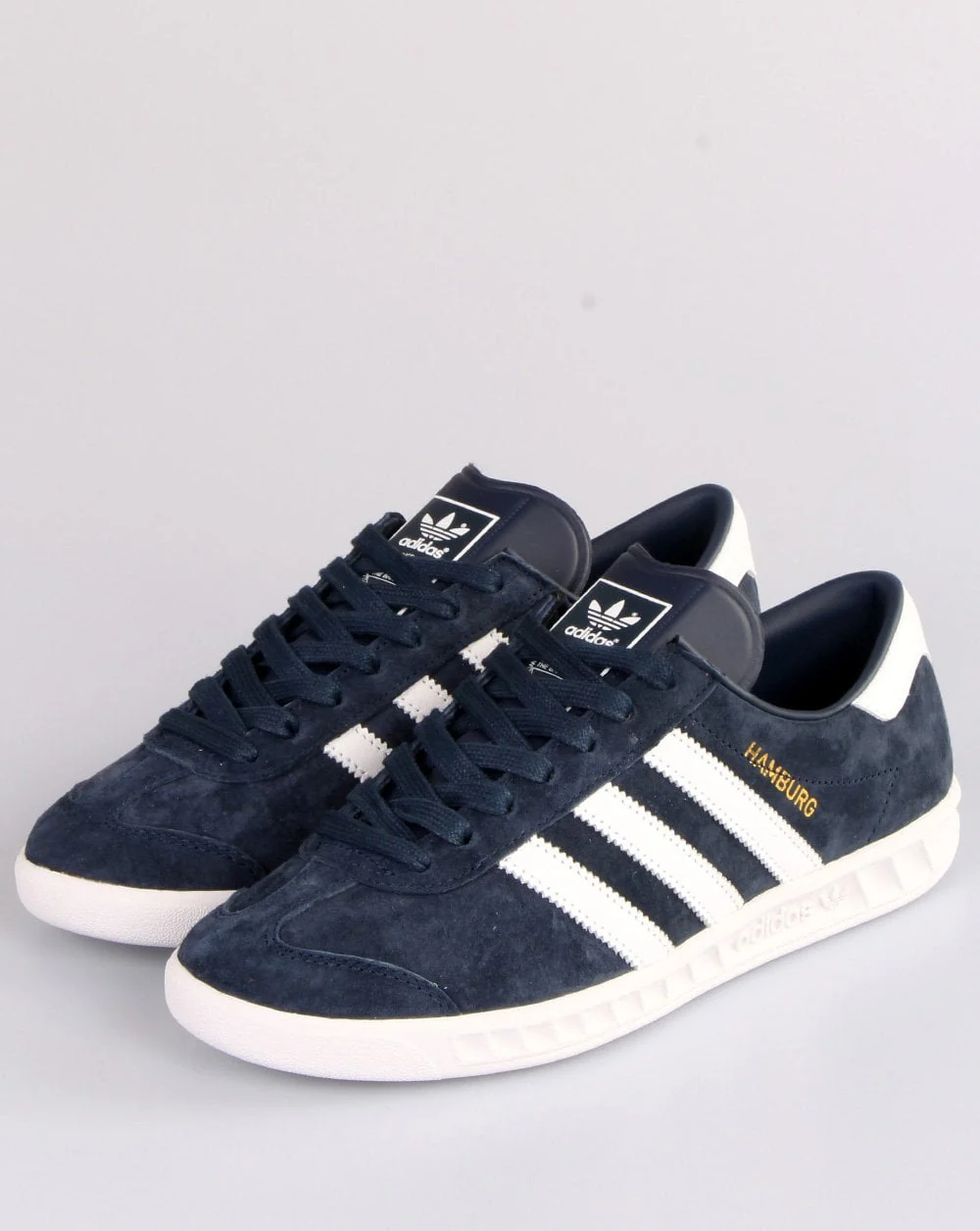 Adidas Hamburg Trainers Navy/White - Image 4