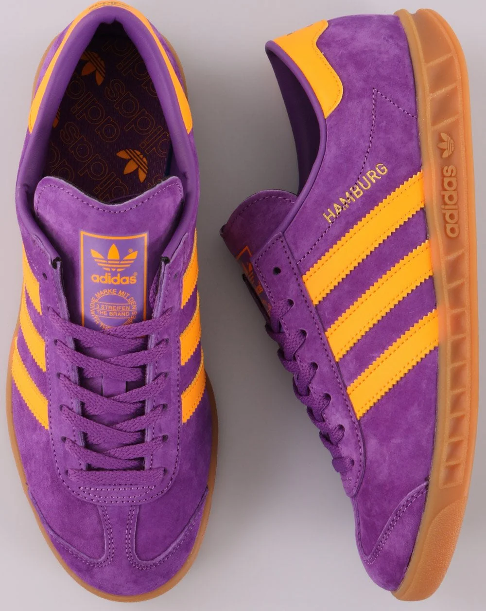 Adidas Hamburg Trainers Purple/ Gold - Image 3