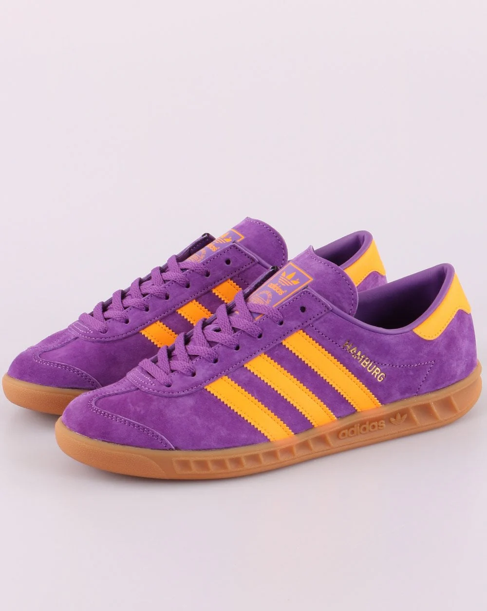 Adidas Hamburg Trainers Purple/ Gold - Image 4