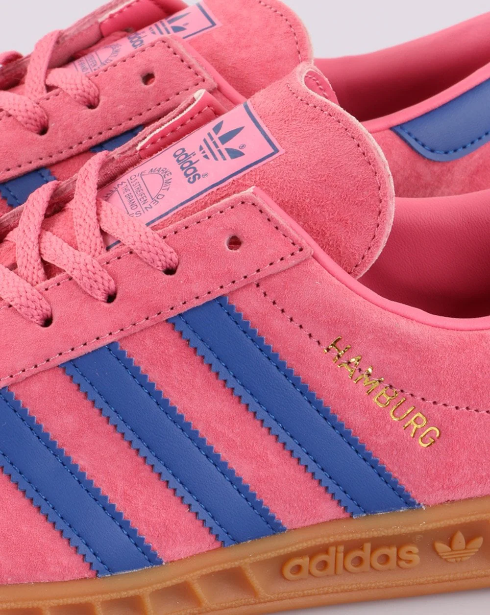 Adidas Hamburg Trainers Rose Pink/ Blue - Image 4