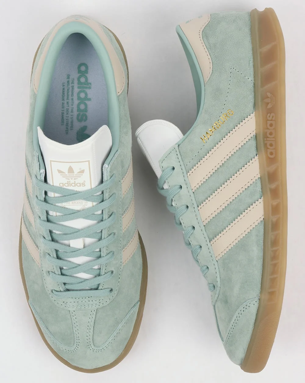 Adidas Hamburg Trainers Tactile Green/Clear Brown - Image 2
