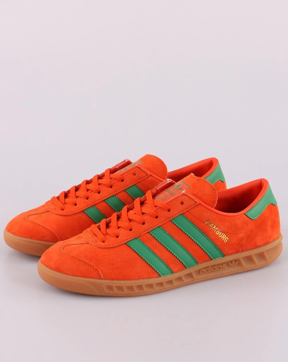 Adidas Hamburg Trainers Vibrant Orange/ Green - Image 4