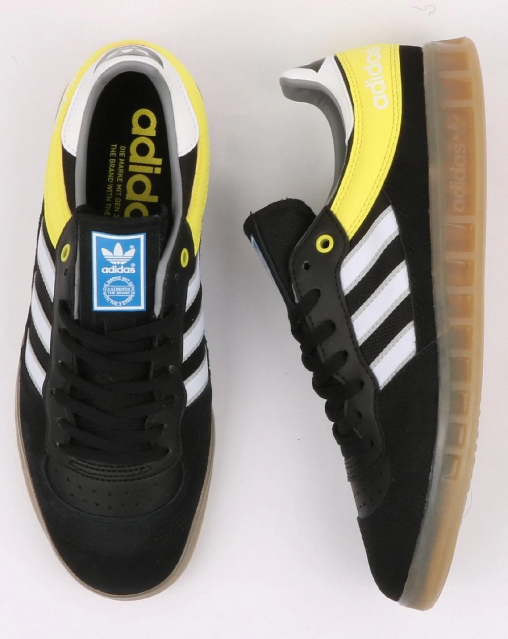 Adidas Handball Top Trainers Black/White/Shock Yellow - Image 2