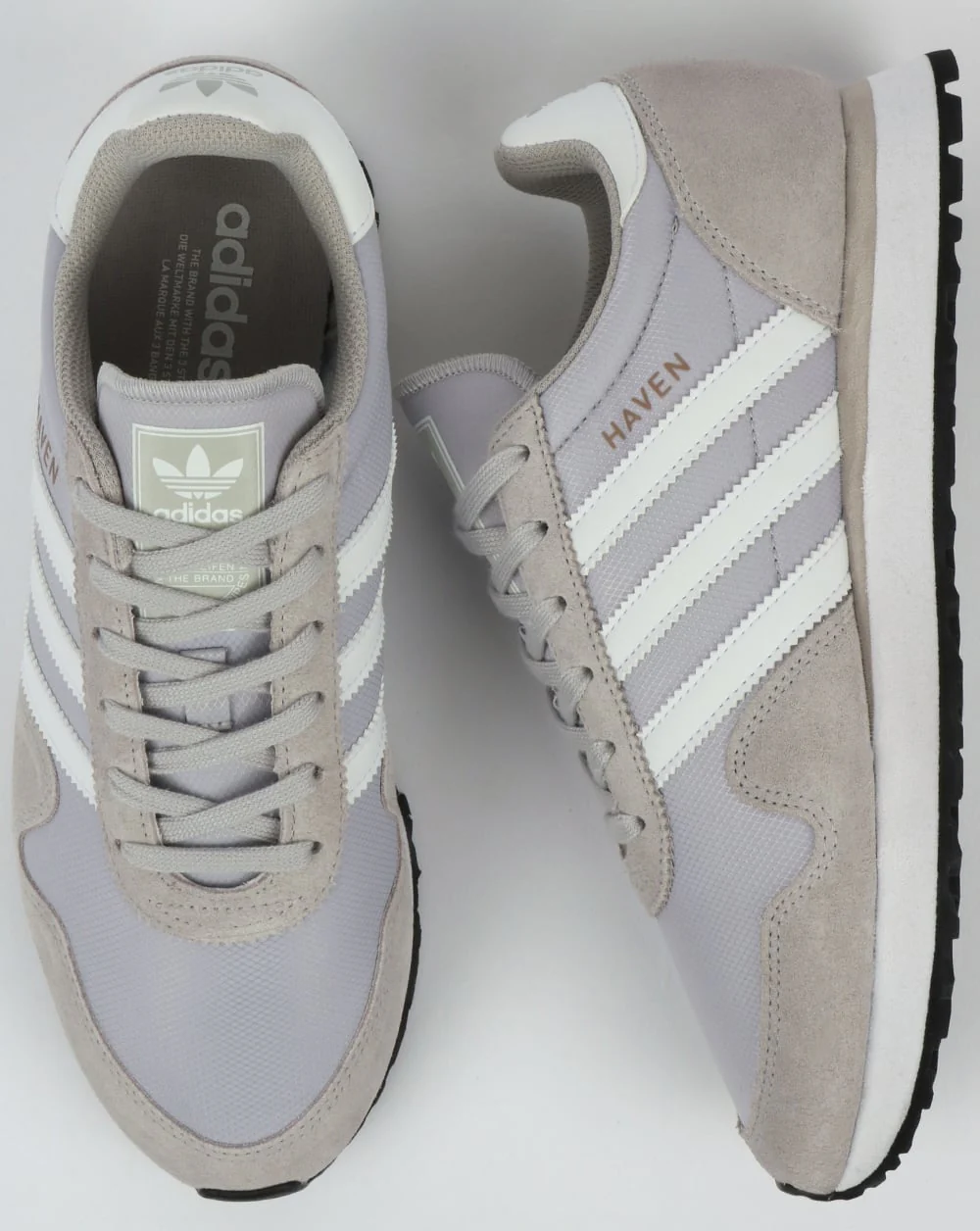 Adidas Haven Trainers Light Grey/White - Image 2