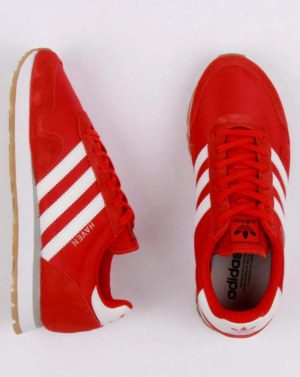 Adidas Haven Trainers Red/White/Gum - Image 2