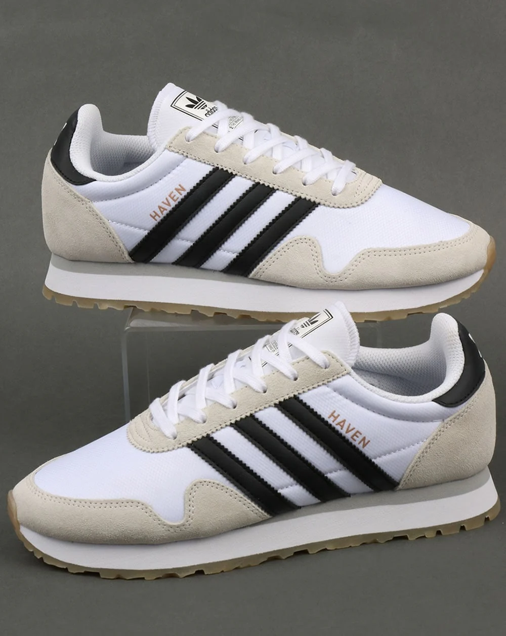 Adidas Haven Trainers White/Black/Gum - Image 2