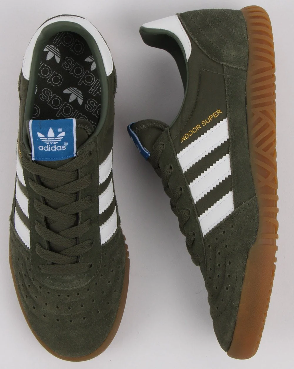Adidas Indoor Super Trainers Base Green/white/gum - Image 2