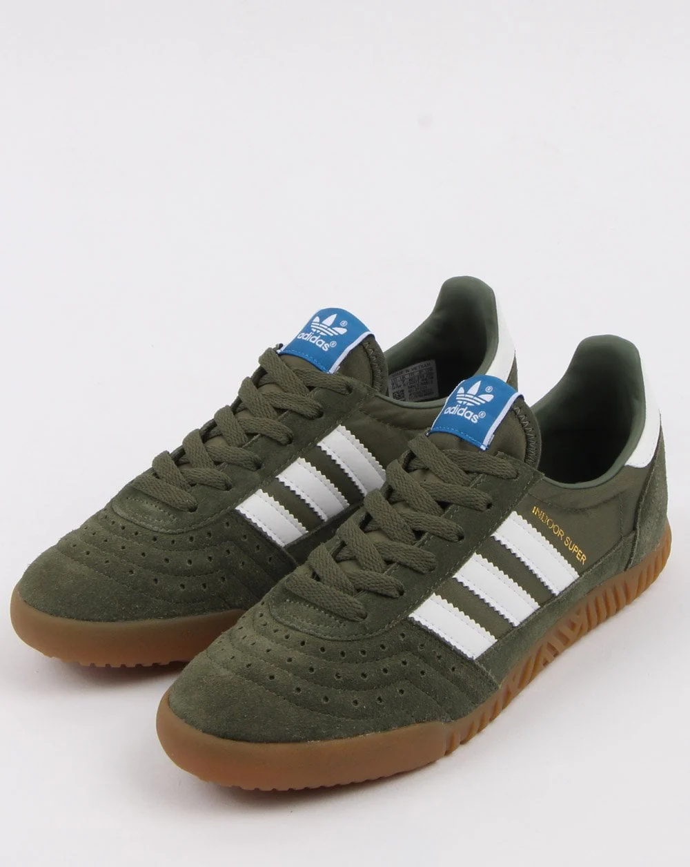 Adidas Indoor Super Trainers Base Green/white/gum - Image 3