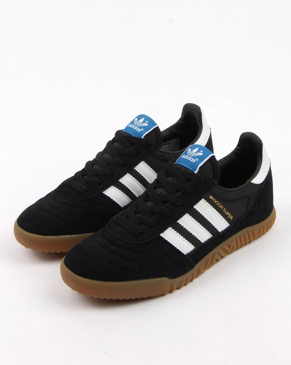 Adidas Indoor Super Trainers Black/White/Gum - Image 4