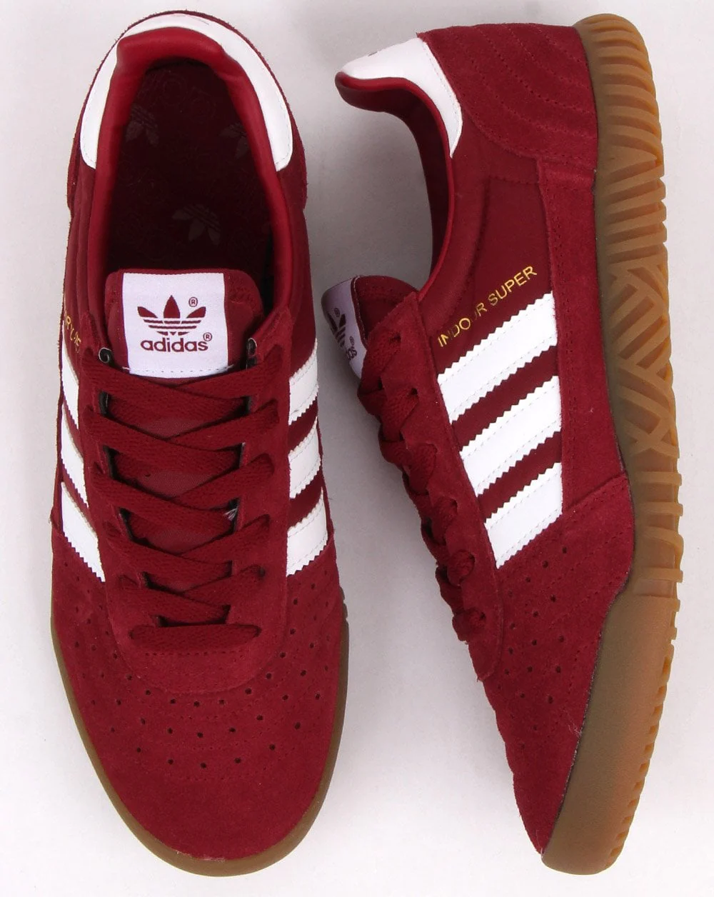 Adidas Indoor Super Trainers Burgundy/White