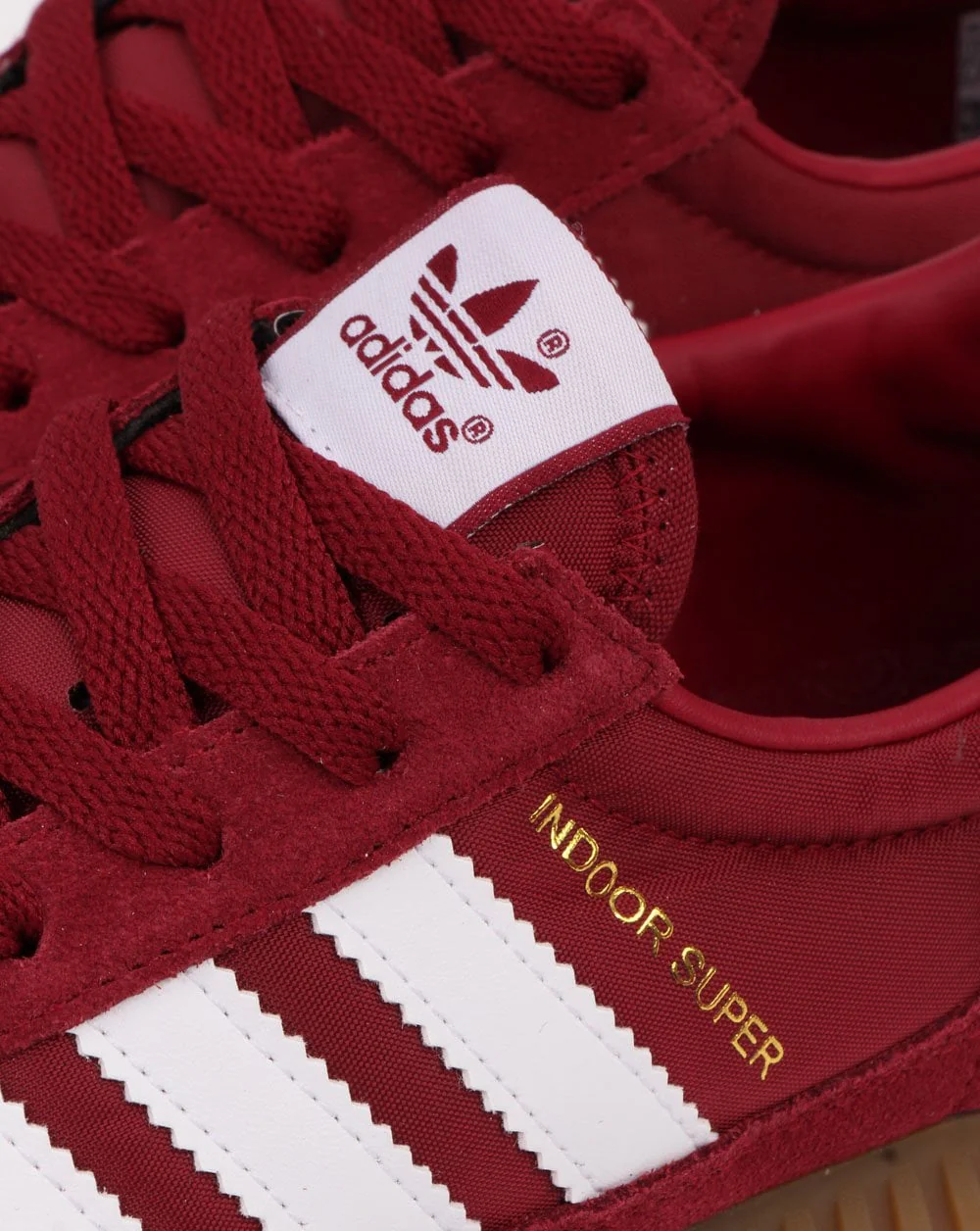 Adidas Indoor Super Trainers Burgundy/White - Image 2