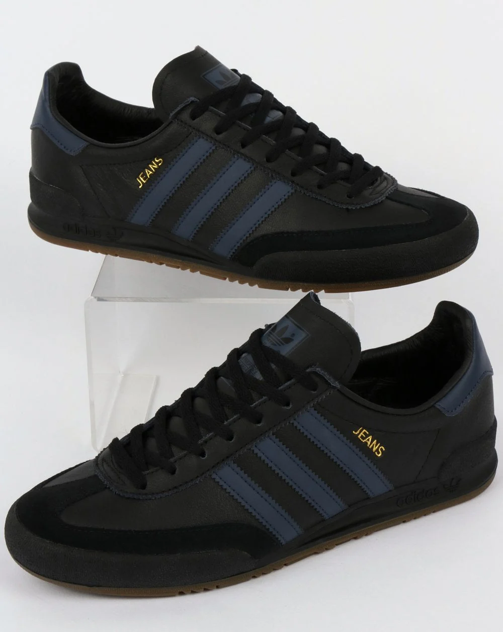 Adidas Jeans Leather Trainers Black leather