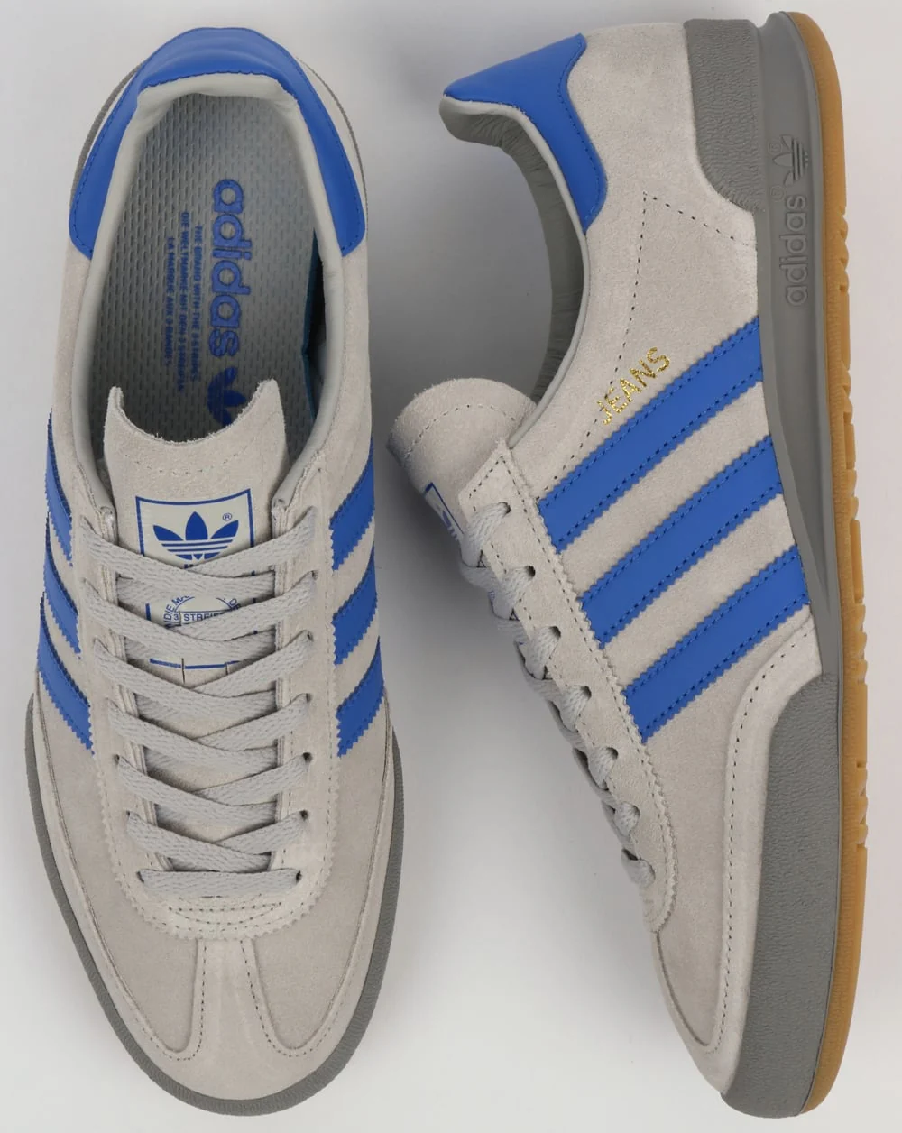 Adidas Jeans MK2 Trainers Grey/Hi Res Blue - Image 2