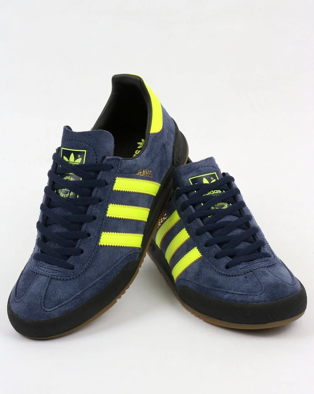 Adidas Jeans MK2 Trainers Navy/Solar Yellow - Image 3