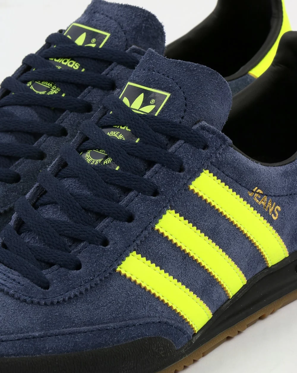 Adidas Jeans MK2 Trainers Navy/Solar Yellow - Image 4