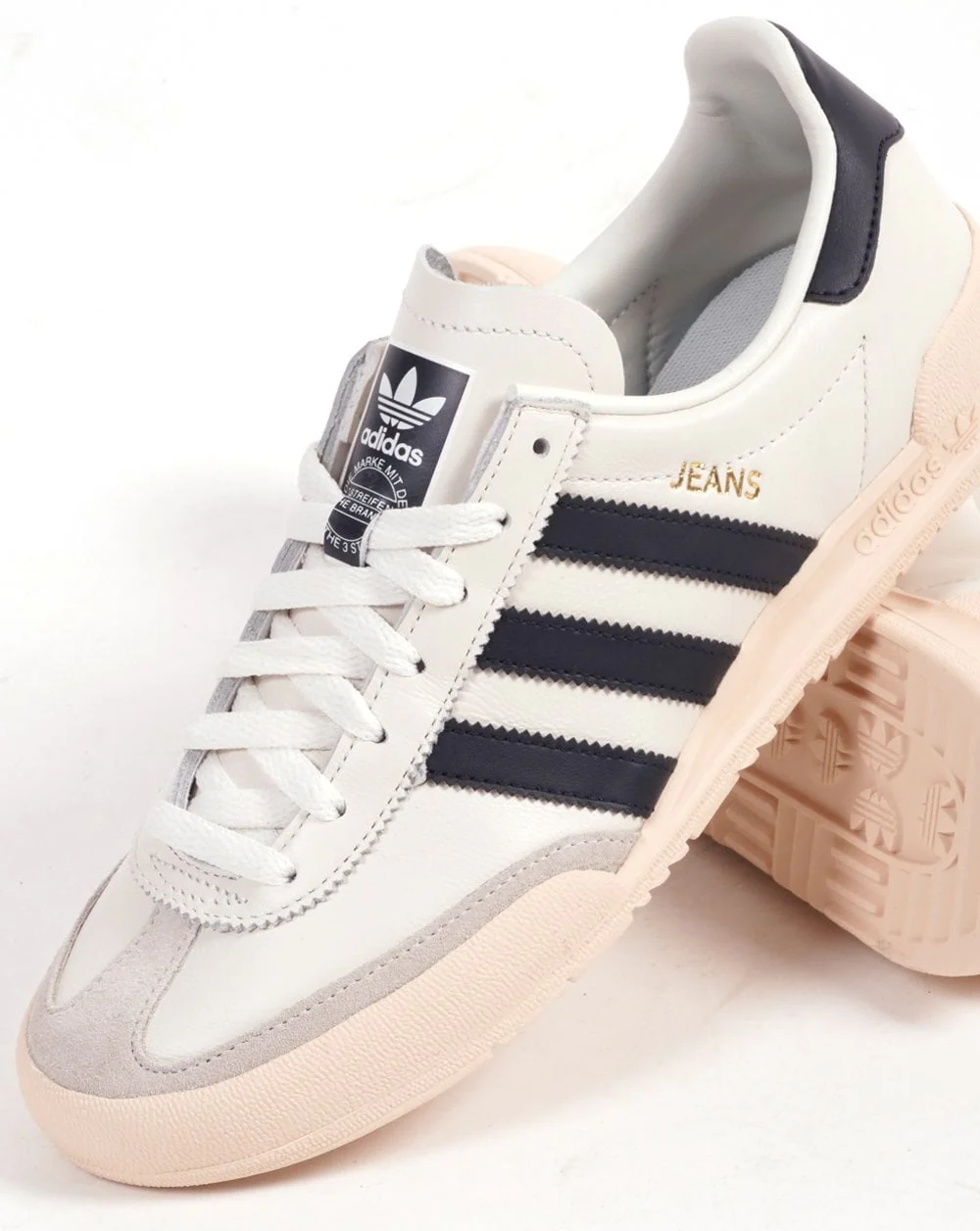 Adidas Jeans Trainers Chalk White / Navy - Image 2