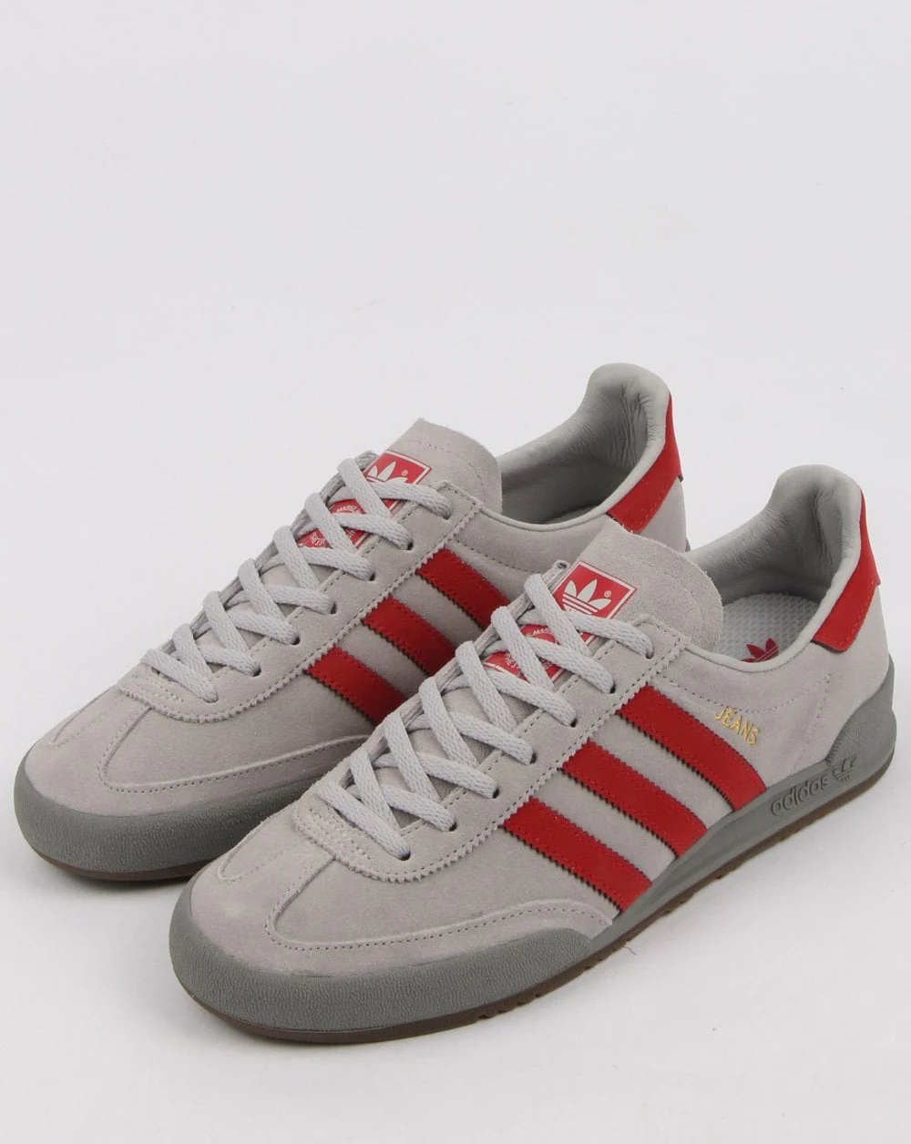 Adidas Jeans Trainers Grey/scarlet - Image 3