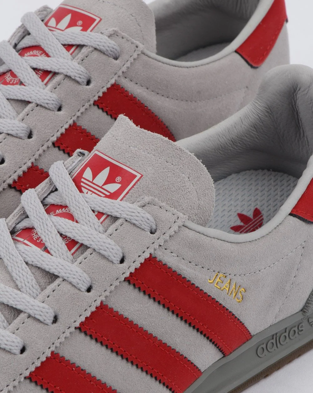 Adidas Jeans Trainers Grey/scarlet - Image 4
