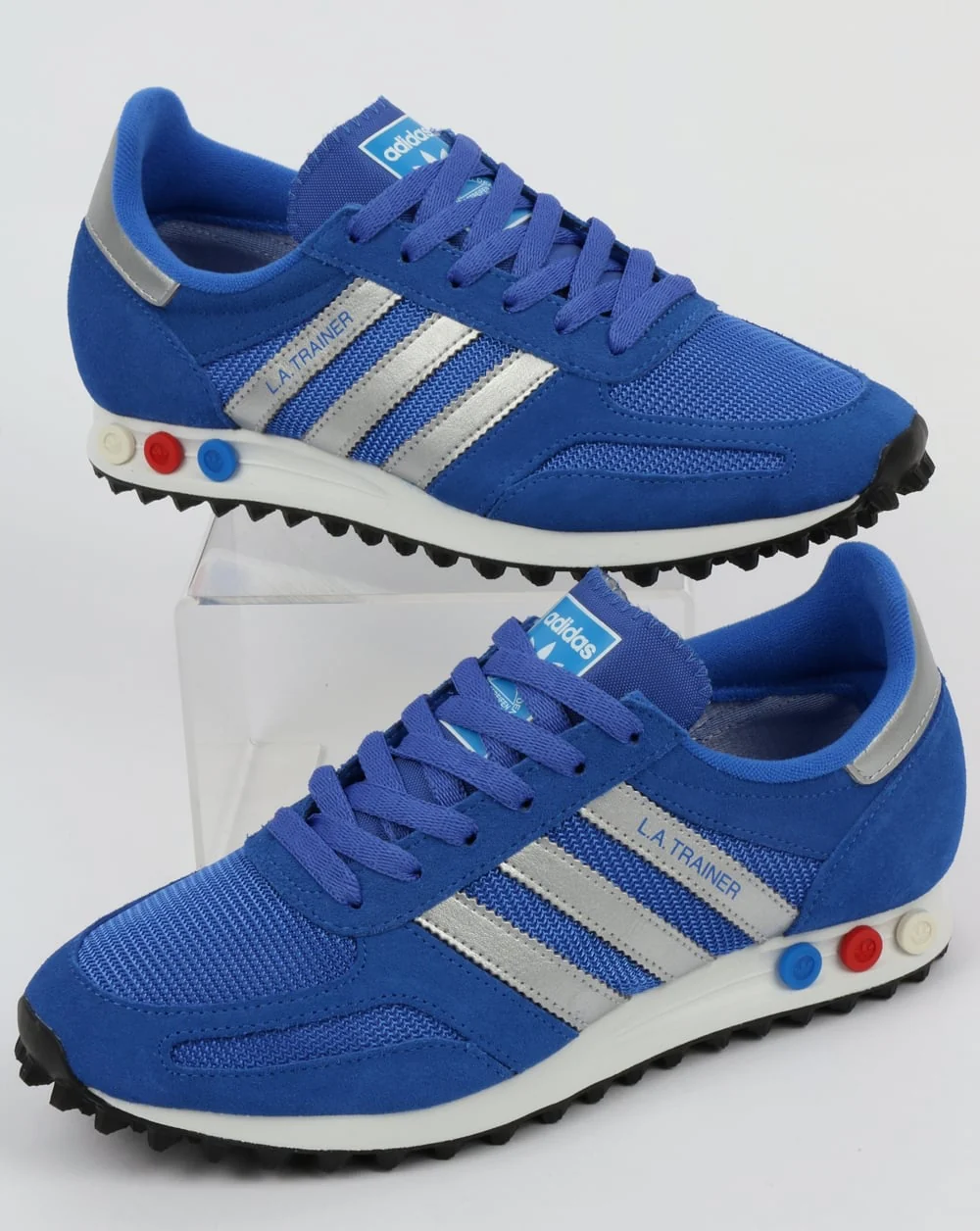 Adidas LA Trainer Hi Res Blue/Silver - Image 3