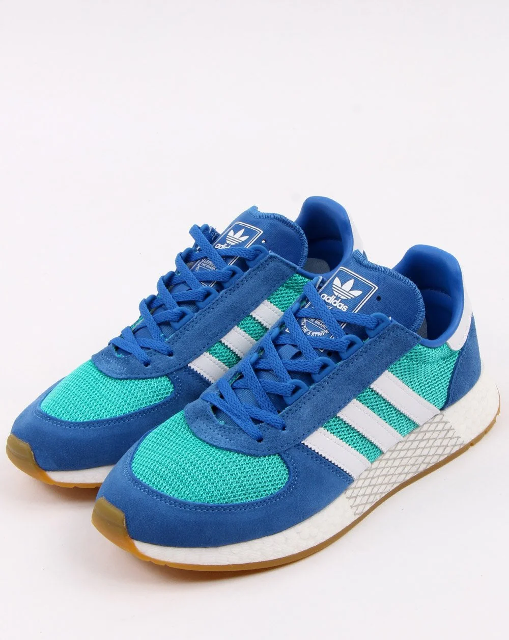 Adidas Marathon Tech Trainers Hi-res Aqua/White - Image 3