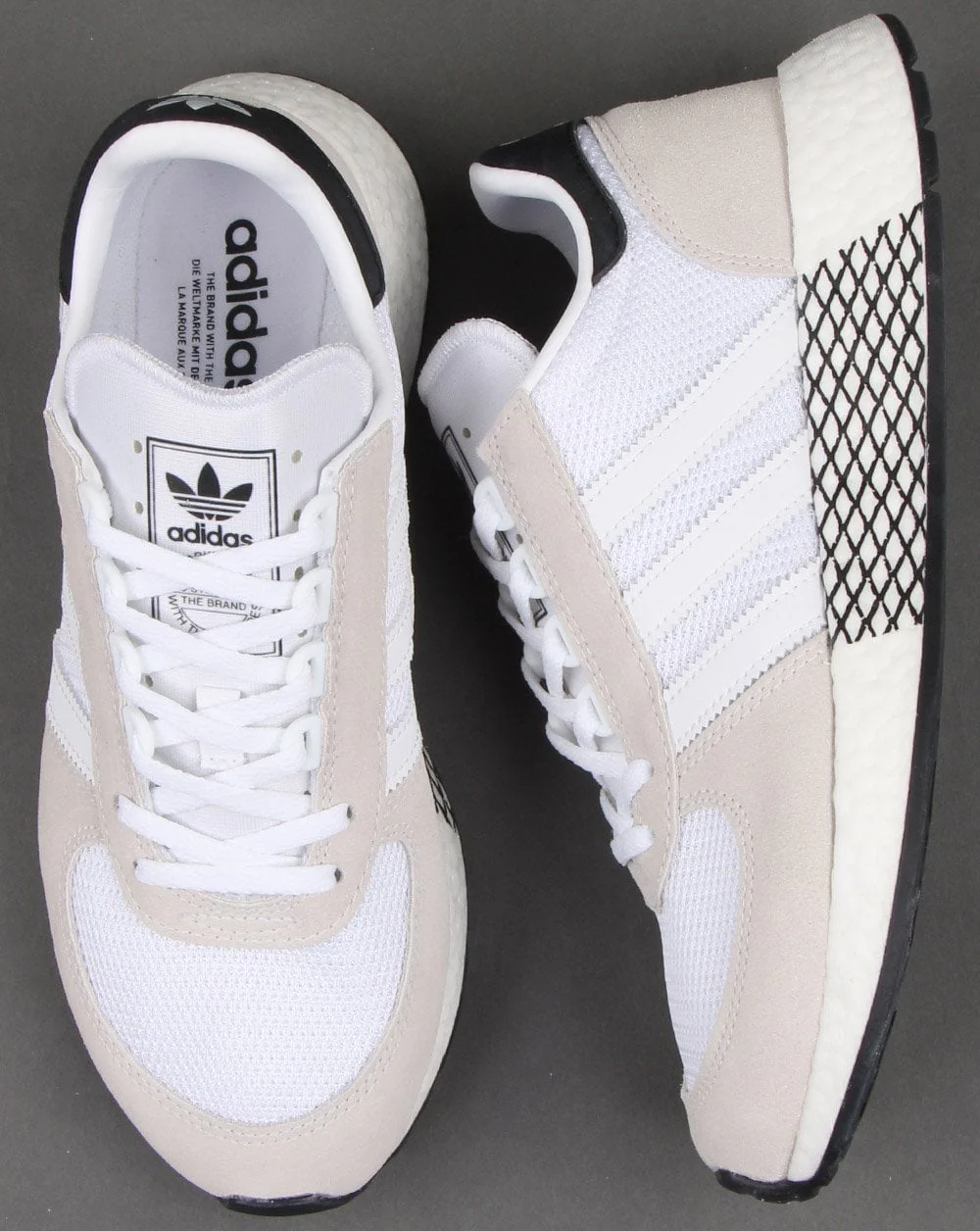 Adidas Marathon Tech Trainers White/Black - Image 2