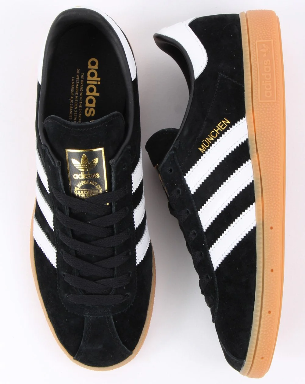 Adidas Munchen Trainers Black/White/Gum