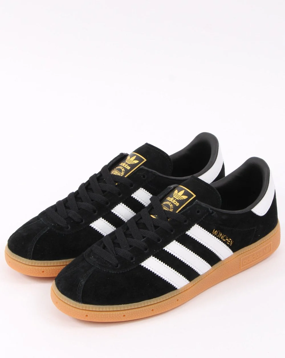 Adidas Munchen Trainers Black/White/Gum - Image 4