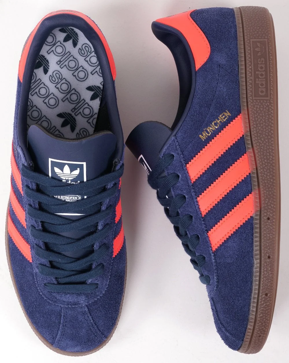 Adidas Munchen Trainers Navy Bright Red - Image 4
