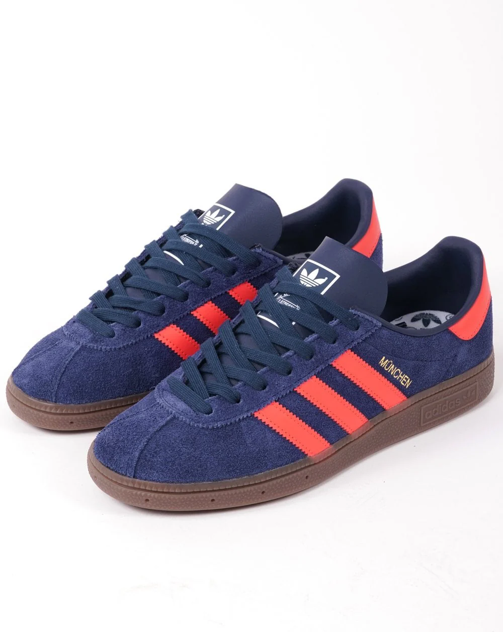 Adidas Munchen Trainers Navy Bright Red - Image 5