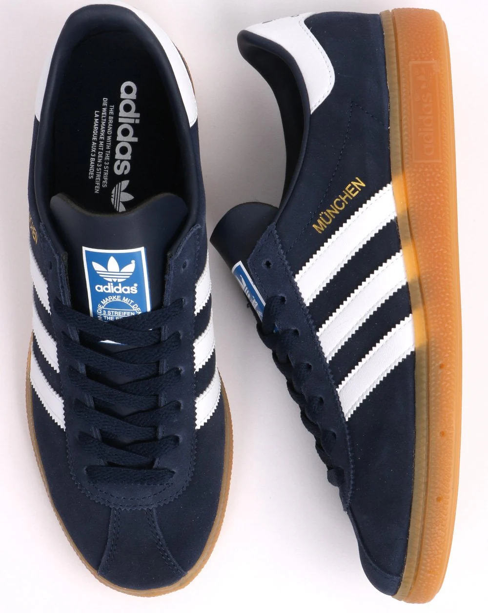 Adidas Munchen Trainers Navy/White/Gum - Image 2