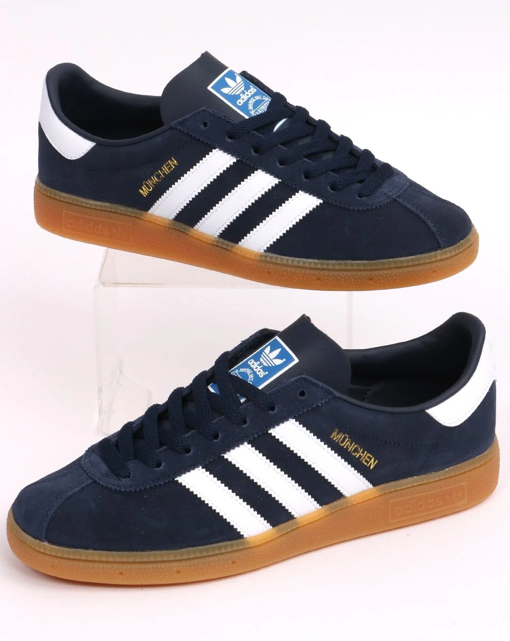 Adidas Munchen Trainers Navy/White/Gum - Image 4