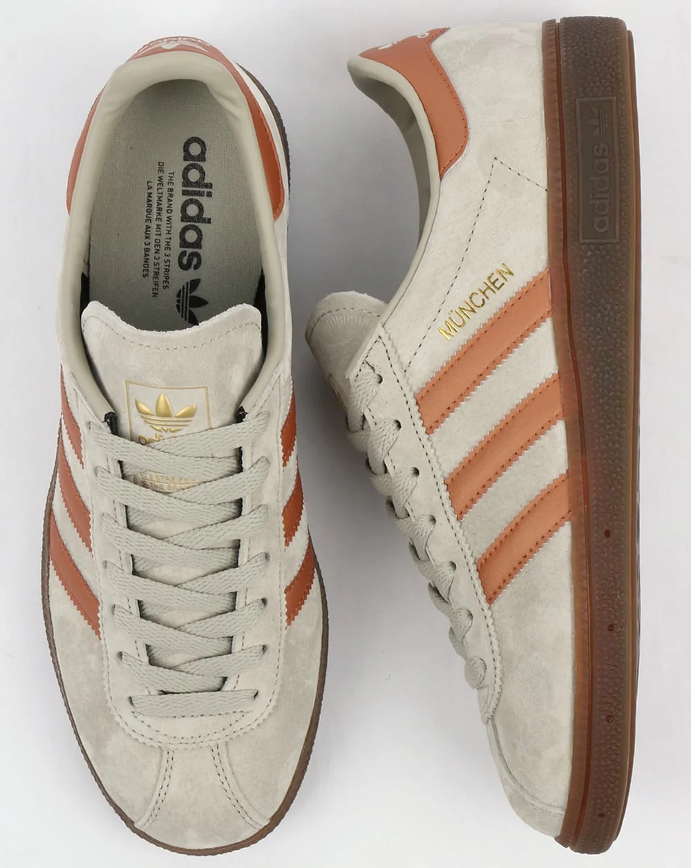 Adidas Munchen Trainers Soft Grey/Bronze - Image 2