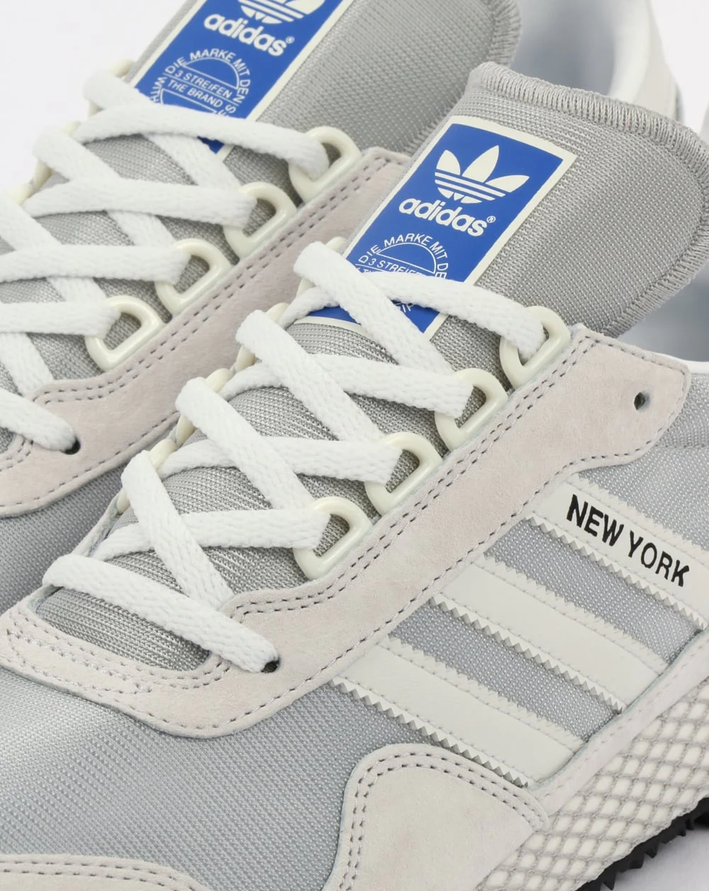 Adidas New York Trainers Crystal White/Grey - Image 4
