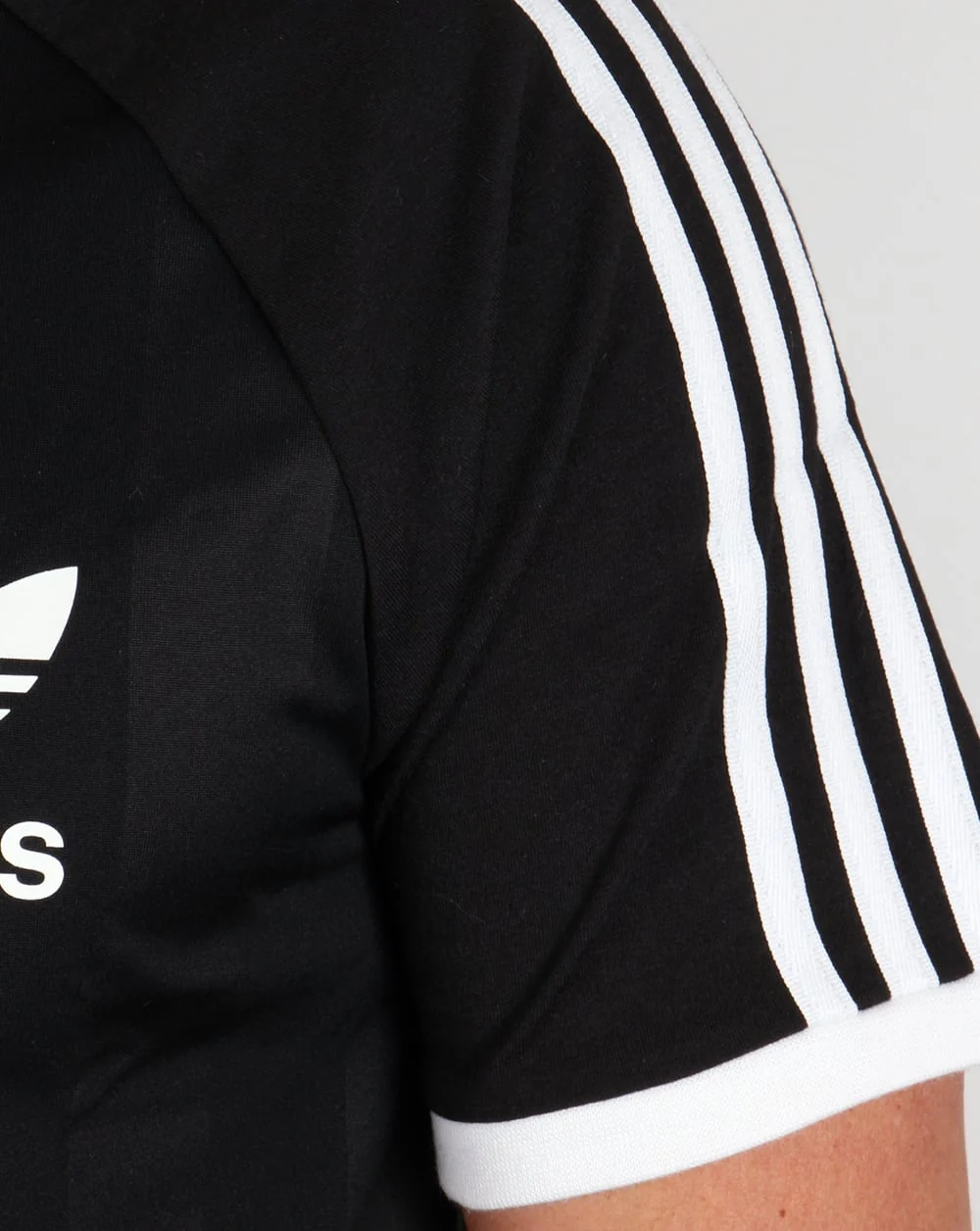 Adidas Old Skool 3 stripe T-Shirt Black - Image 3