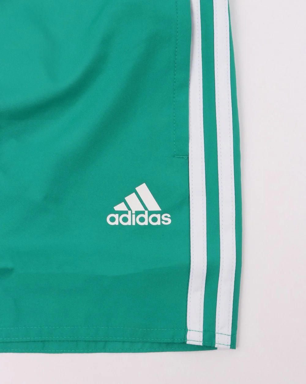 Adidas Originals 3 Stripe Swim Shorts Glory Green - Image 2
