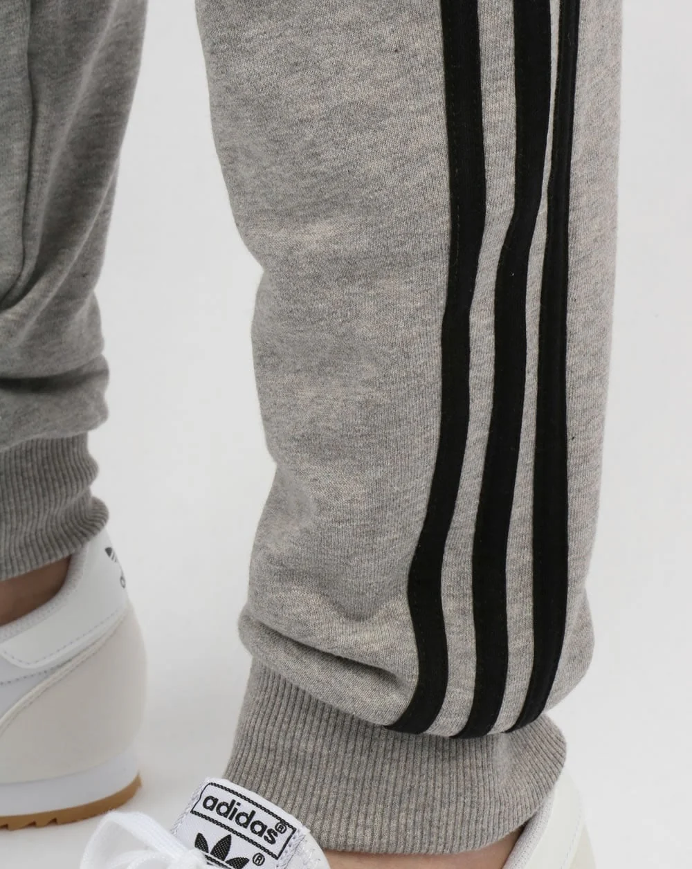 Adidas Originals 3 Striped Track Pants Grey Heather - Image 3