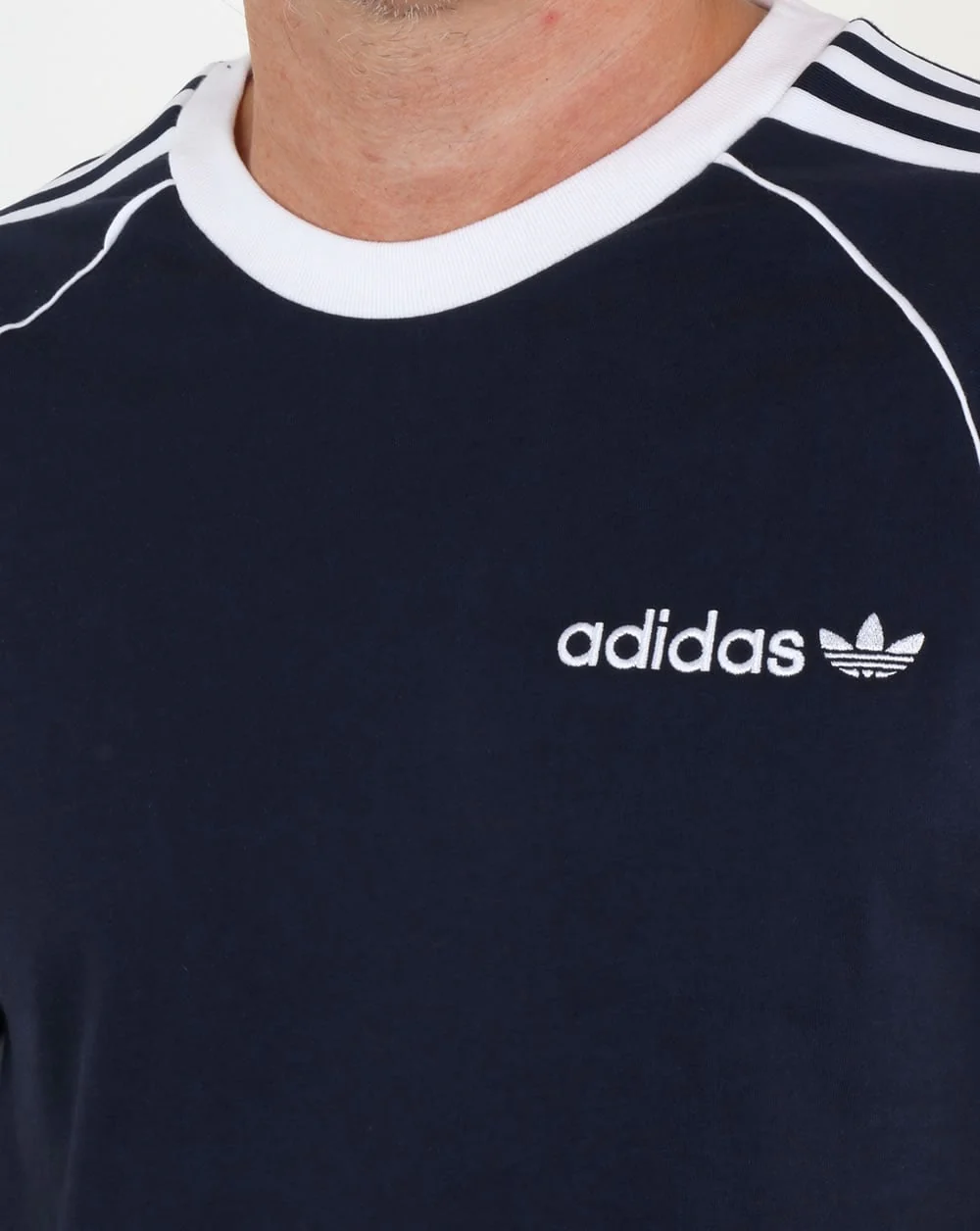 Adidas Originals 3 Stripes Cali T Shirt Legend Ink - Image 2