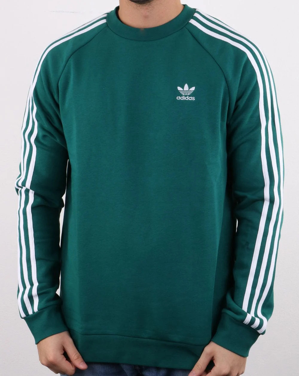 Adidas Originals 3 Stripes Crew Sweat Green