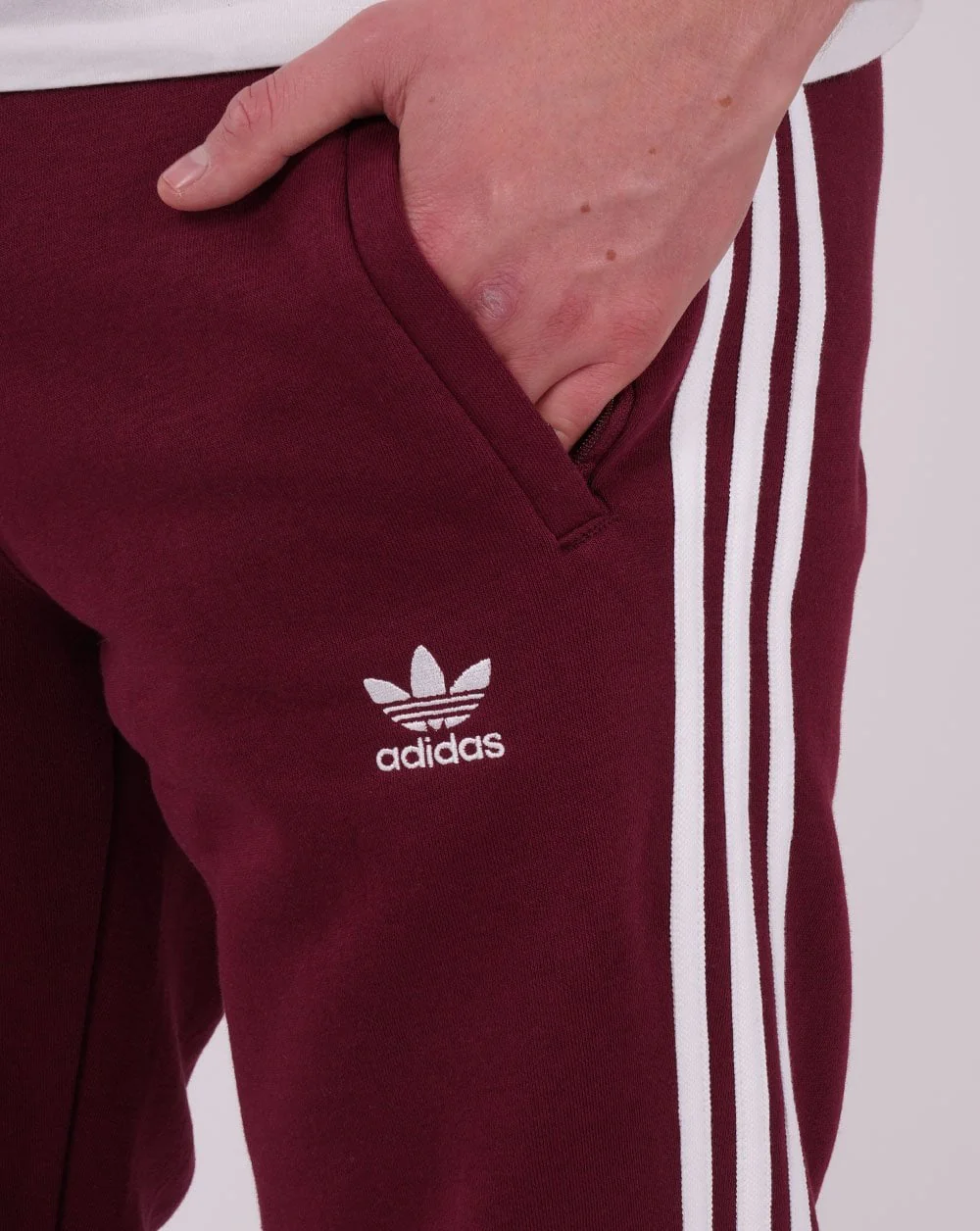 Adidas Originals 3 Stripes Jog Pant Shadow Red - Image 2
