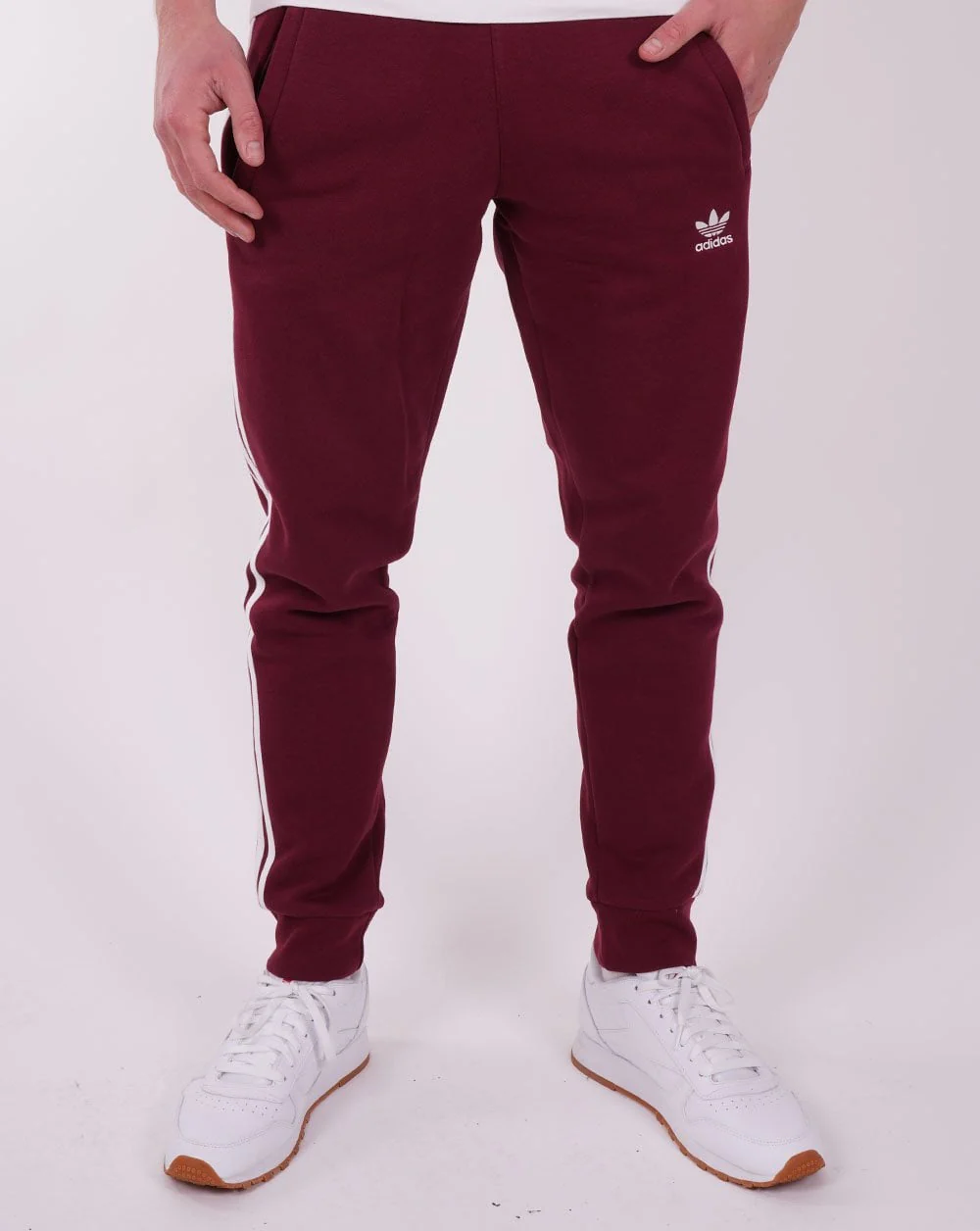 Adidas Originals 3 Stripes Jog Pant Shadow Red - Image 3