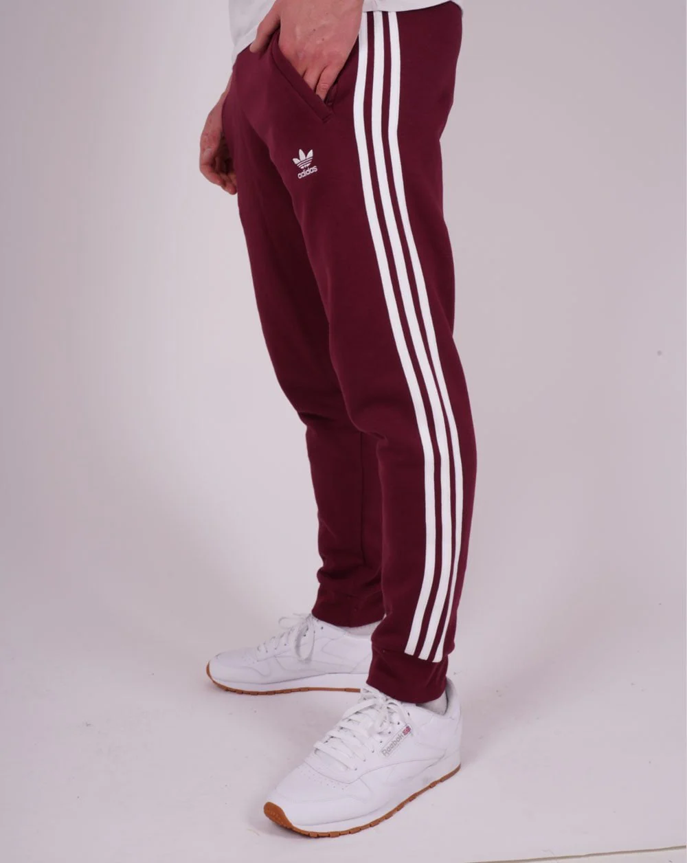 Adidas Originals 3 Stripes Jog Pant Shadow Red - Image 4