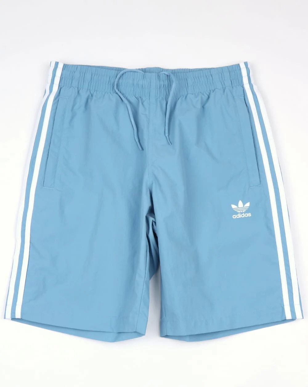 Adidas Originals 3 Stripes Swim Shorts Ash Blue
