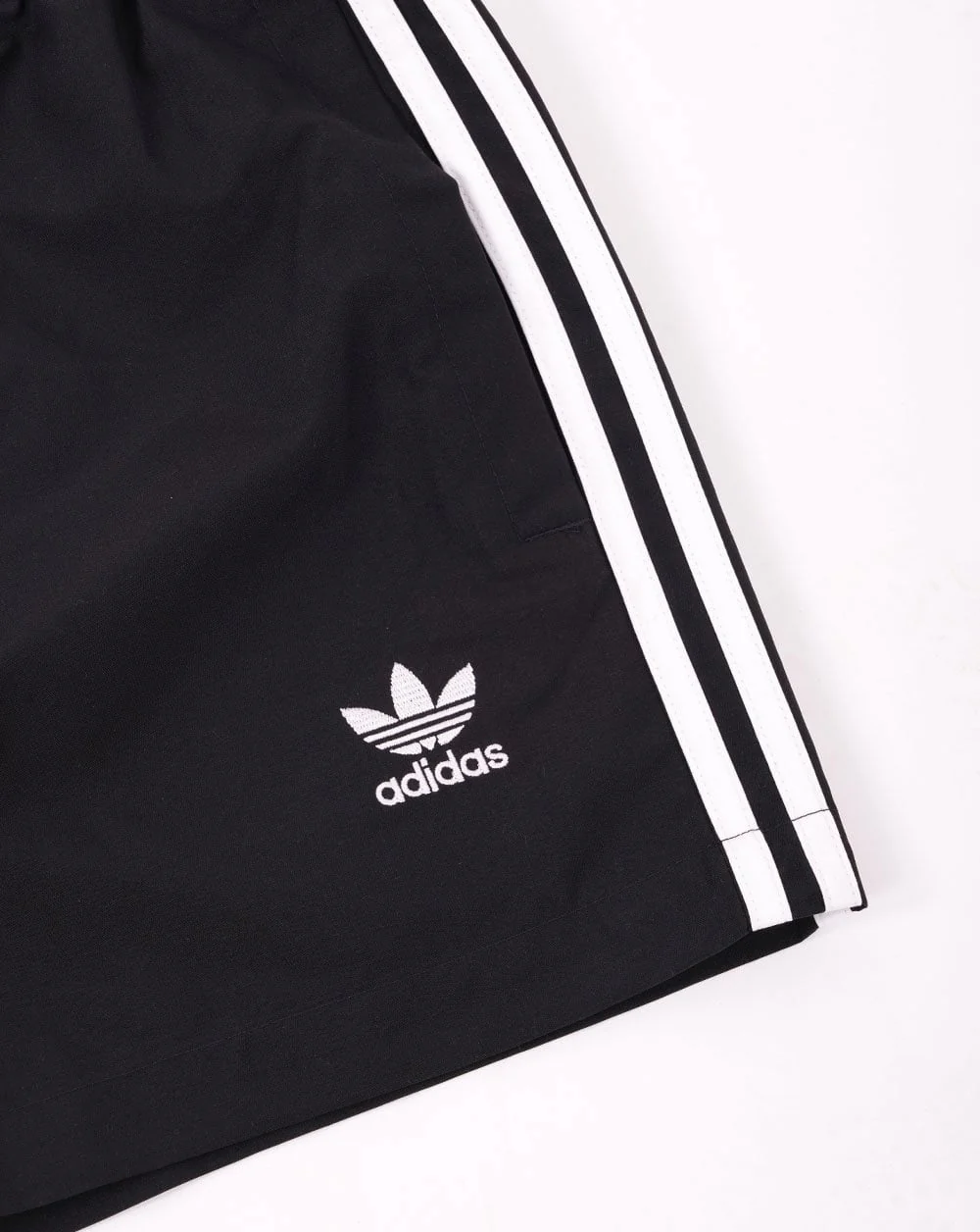 Adidas Originals 3 Stripes Swim Shorts Black - Image 2