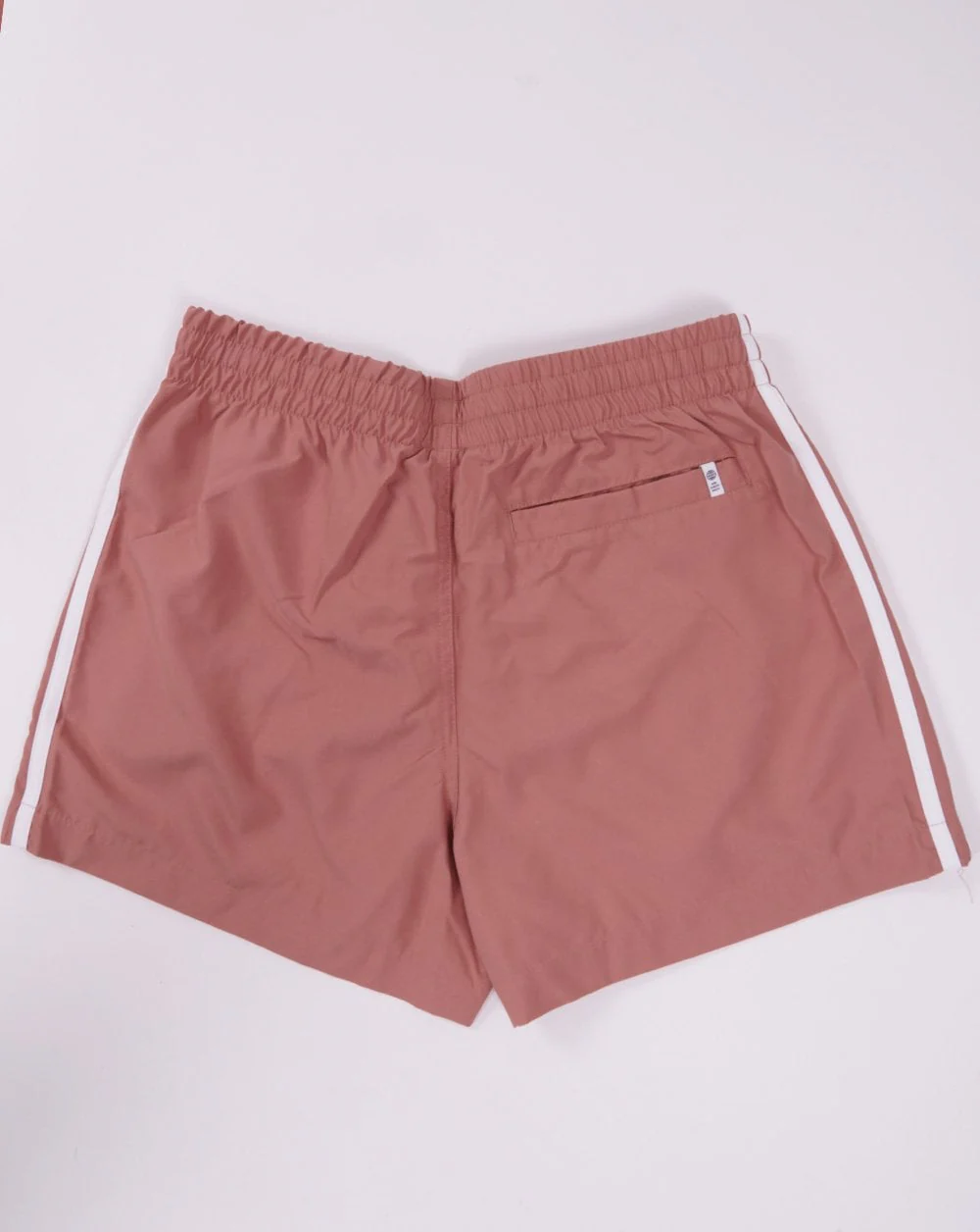 Adidas Originals 3 Stripes Swim Shorts Clay - Image 3