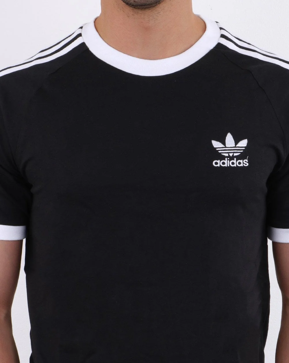 Adidas Originals 3 Stripes T Shirt Black - Image 2