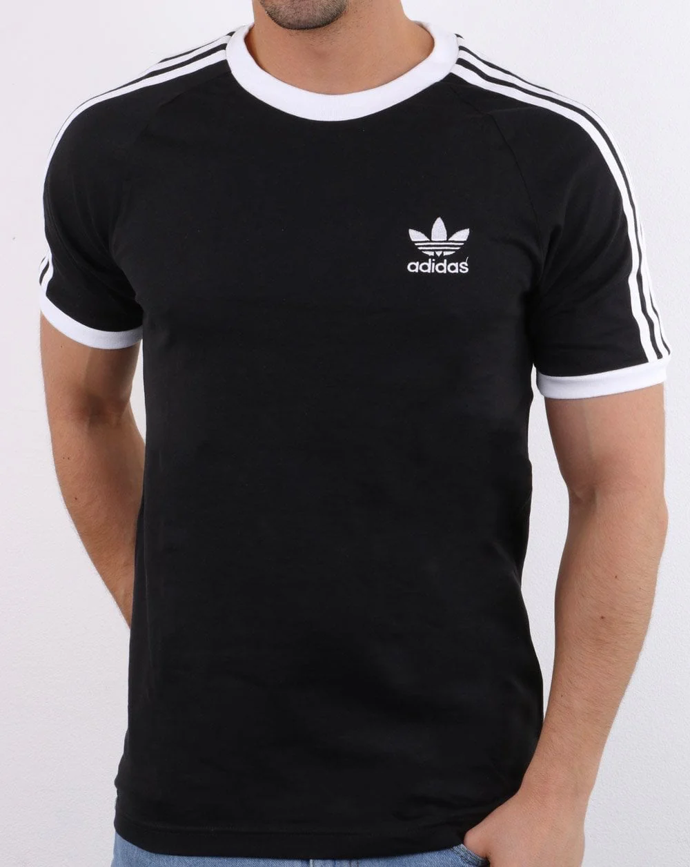 Adidas Originals 3 Stripes T Shirt Black - Image 4