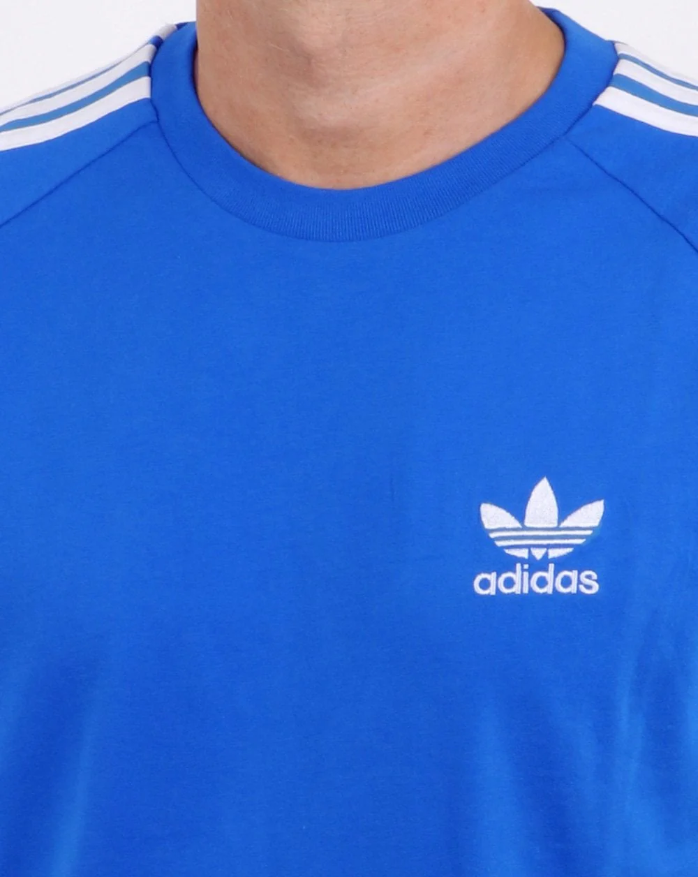 Adidas Originals 3 Stripes T Shirt Bluebird - Image 2