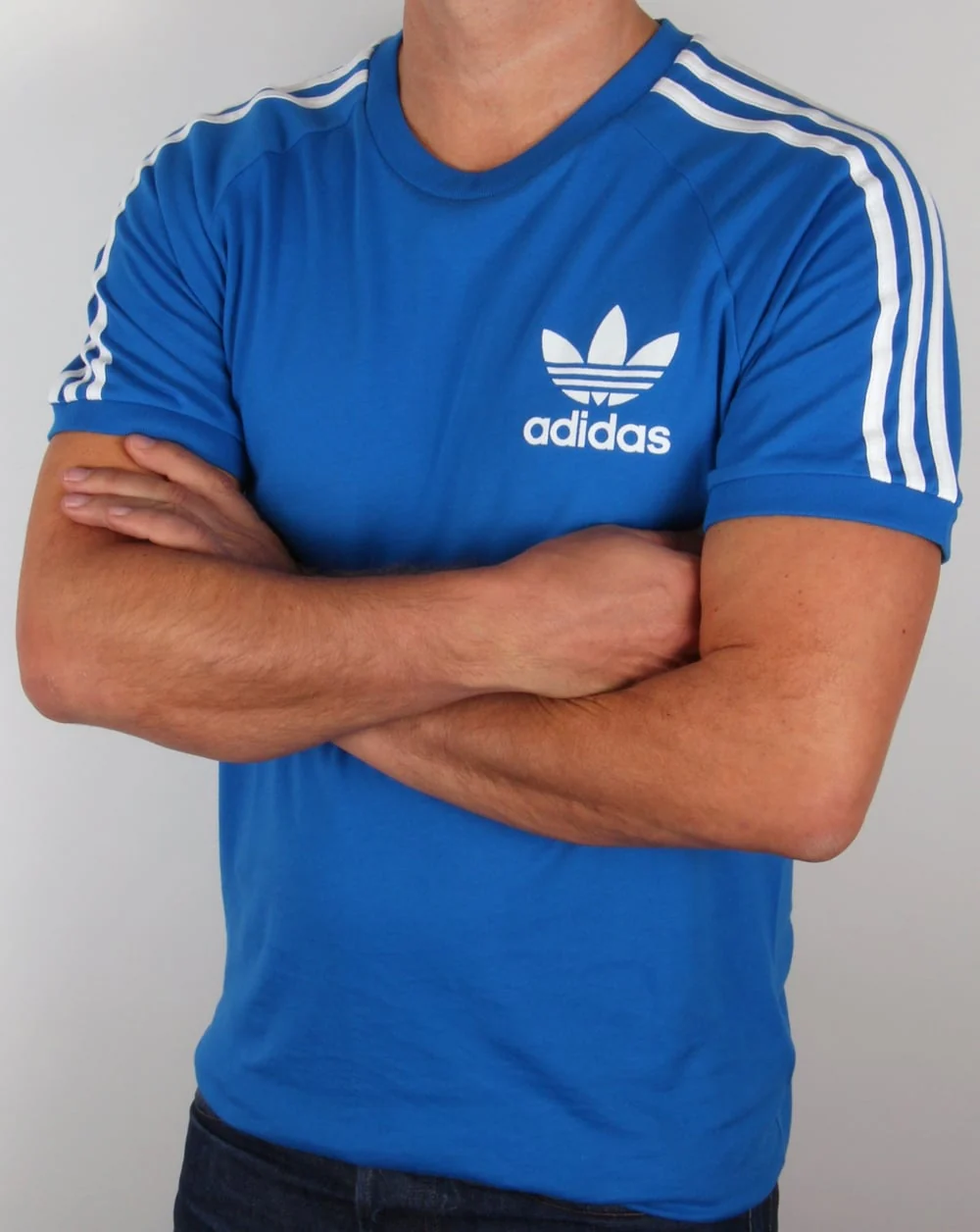 Adidas Originals 3 Stripes T-shirt Bluebird Blue - Image 3