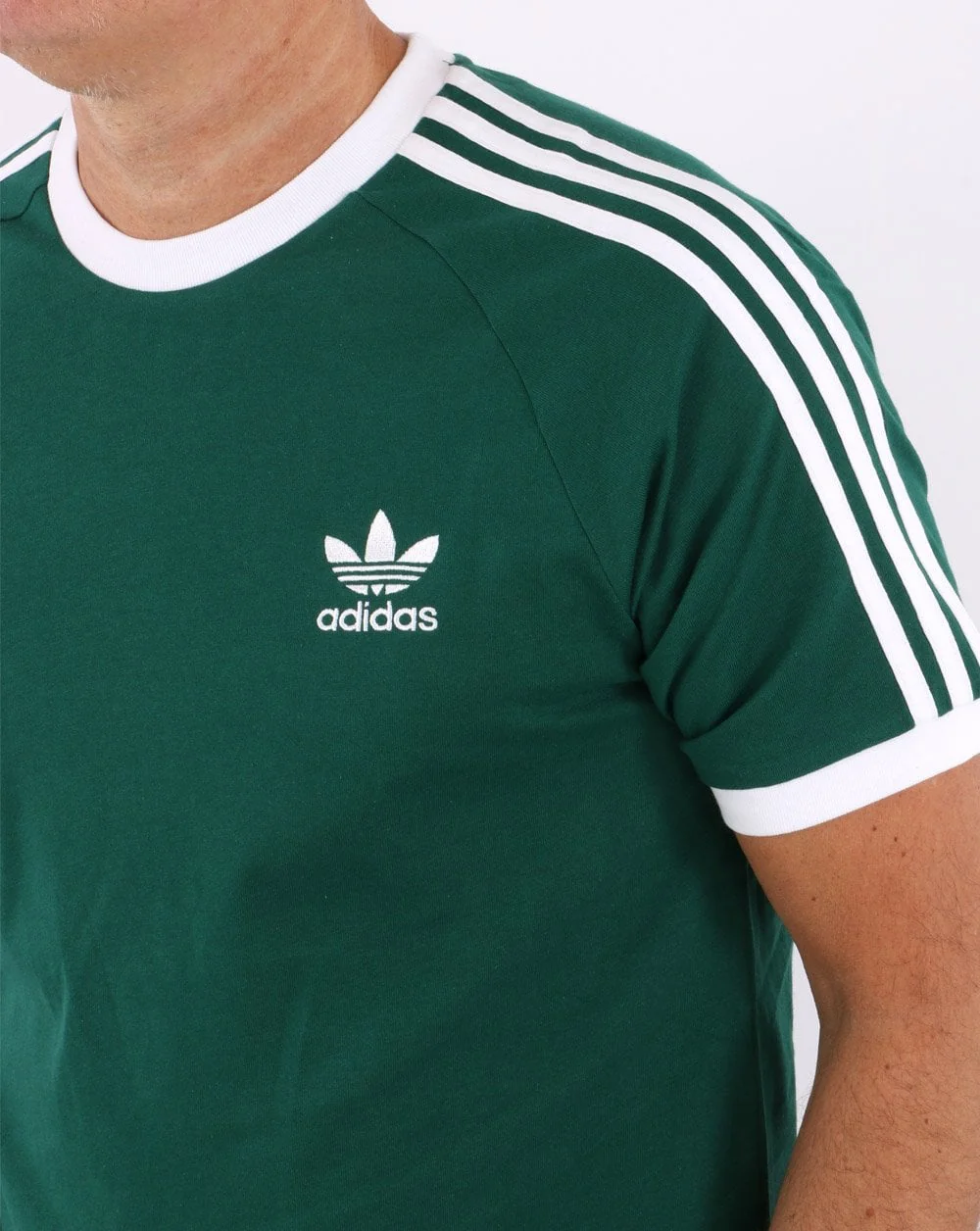 Adidas Originals 3 Stripes T Shirt Collegiate Green - Image 2